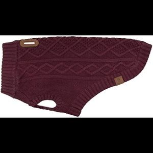 RC Pets Cable Knit Sweater in Fig/Maroon/Burgundy - Size S -Great used condition
